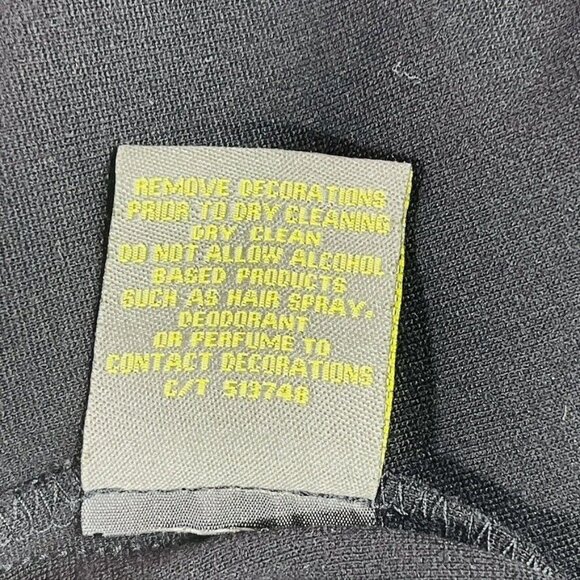 TAYLOR Dress Women's Size10 Sheath Black Stretch Ponte Peplum Pencil Midi - Picture 9 of 13